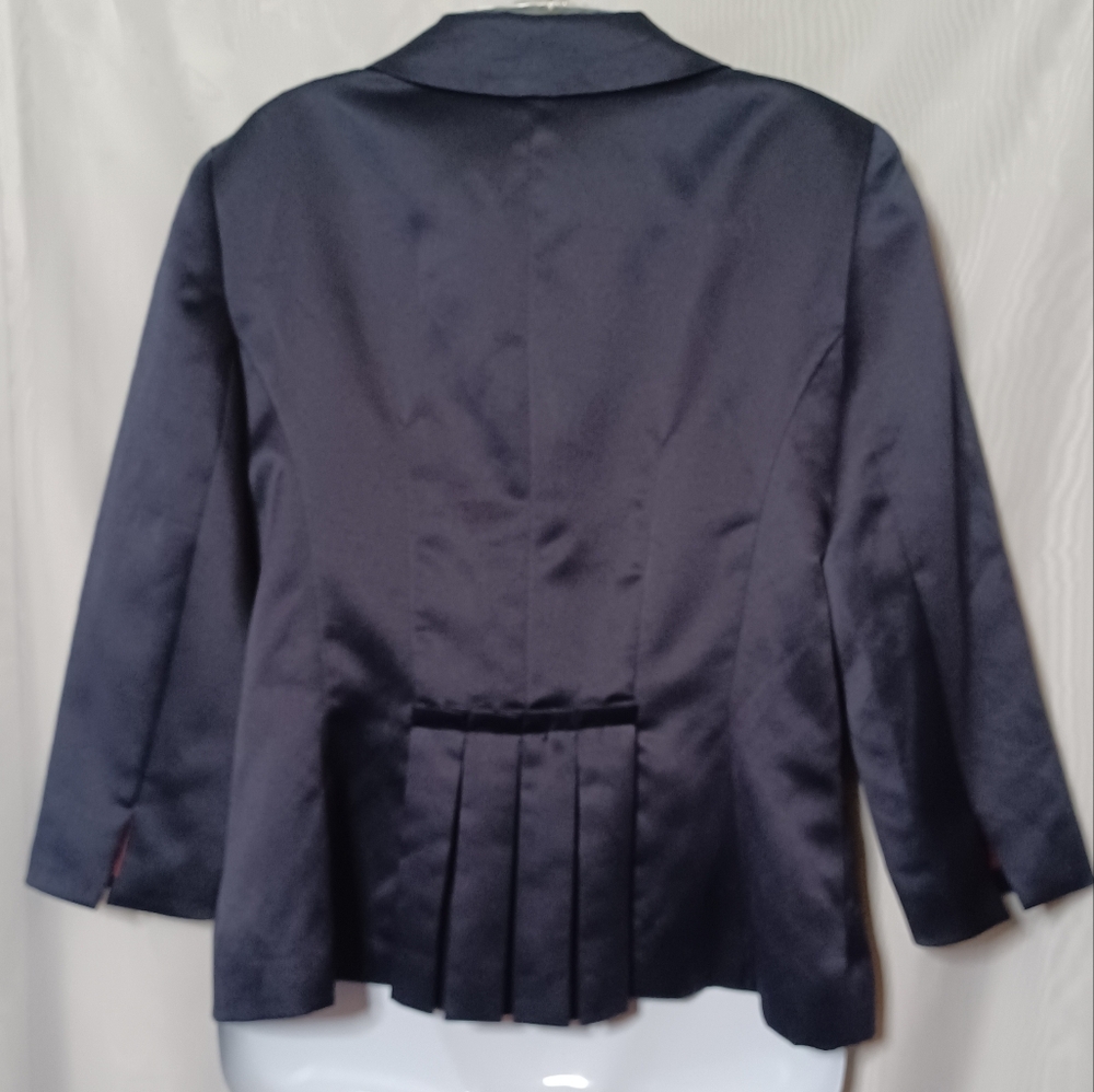 DONNA RICCO NEW YORK Blue Jacket With Rhinestone Buttons. Size 8 - Picture 10 of 13